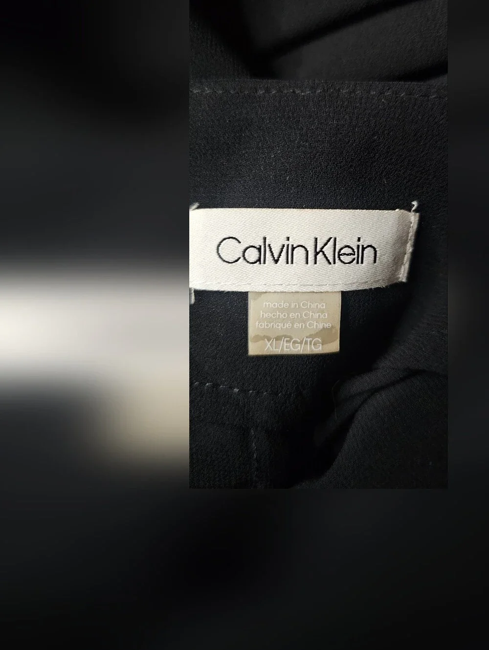 Calvin Klein Black Sheer Draped Illusion Cardigan